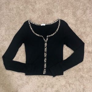 John Galt Black Zelly Long Sleeve Top💗